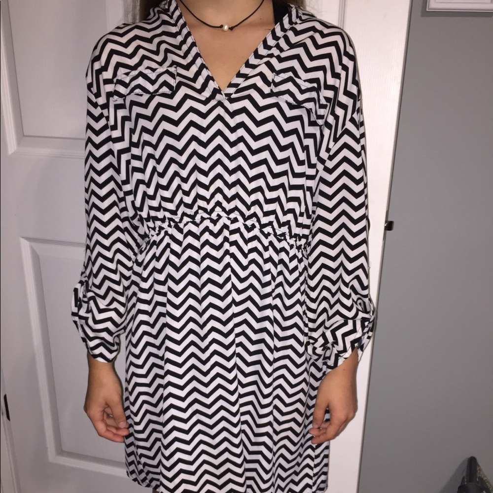 Black and white dress